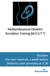 2025 Multiprofessional Obstetric Simulation Training (M.O.S.T.®) October Banner